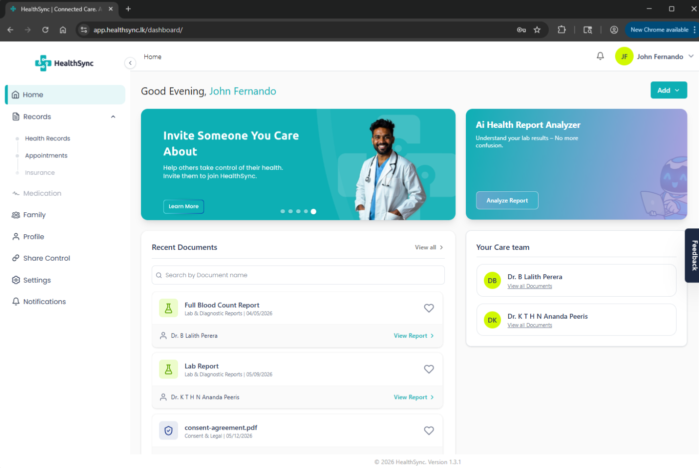 Healthsync Navigating the HealthSync Dashboard | HealthSync Help Center